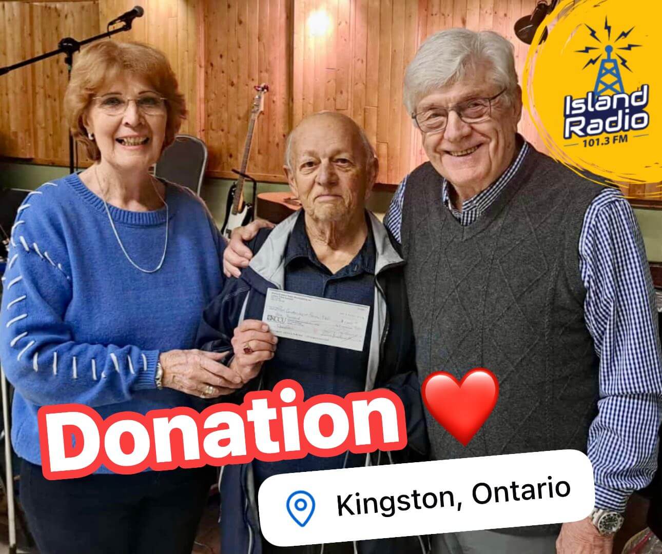 Amherst Island Radio donates to Royal Canadian Legion Branch 560